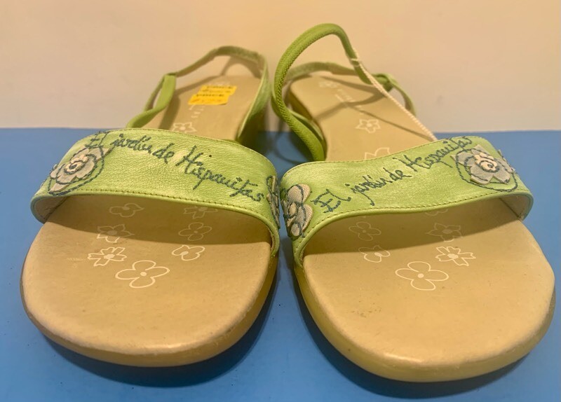 APL Hispanitas sandali donna slingback verde zeppa tacco 8 euro 40 nuovi