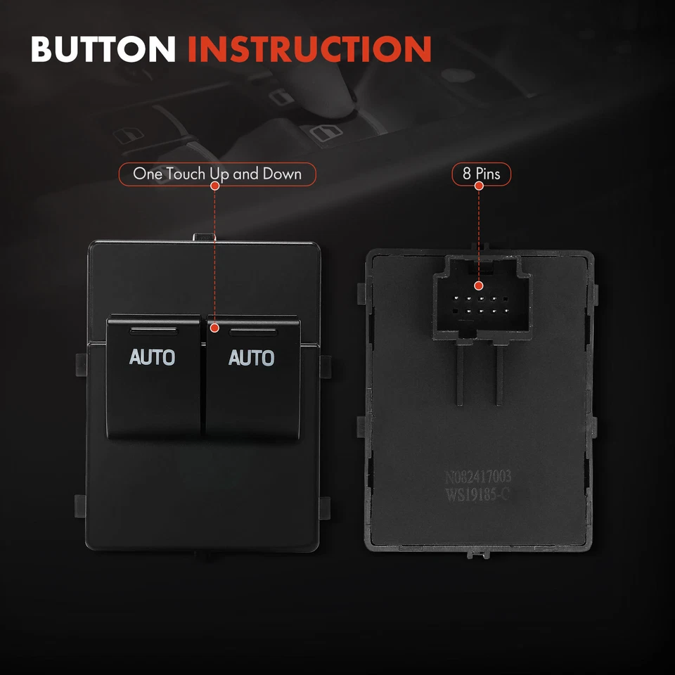 Interruptor de ventana eléctrica para Ford Mustang 2005 2006 2007 2008 2009 lado del conductor delantero Foto 4 de 4
