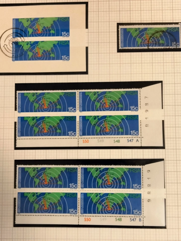 RSA-SOUTH AFRICA- MNH & USED World Telecommunications Day 01/10/1973 - Image 4 of 4