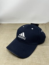 Y2K Adidas Sport Navy Blue Adjustable Hat Cap NOS
