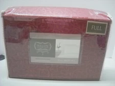 Home Dynamix Willow Collection 4-Piece Bed Sheet Full Brick Red Vines Pattern