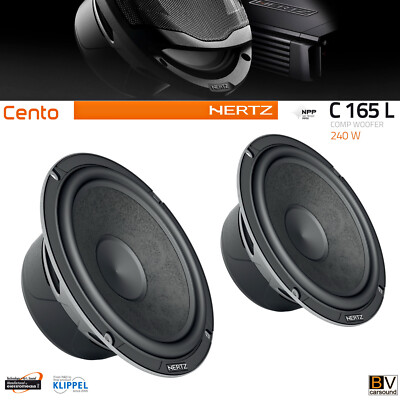 Woofer Hertz Cento C165L Kickbass 16,5cm Tiefmitteltöner 6,5 80 Watt RMS 4Ω 91dB