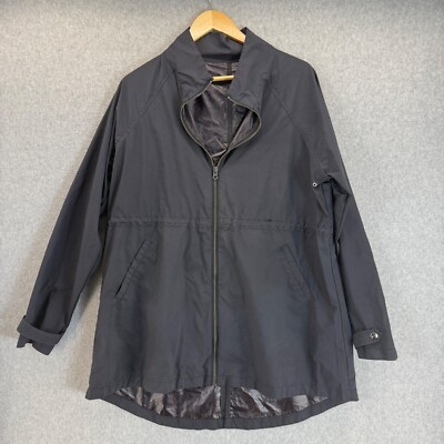 Zelos Womens Black Lightweight Jacket Full Zip Front Adjustable Cuffs Size XL