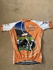 Mens Vomax Short Sleeve Cycling Jersey Orange Size Small