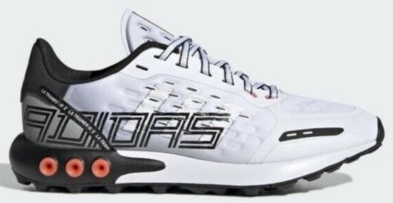 Size 9.5 - Adidas LA Trainer 3 White Solar Red for sale 