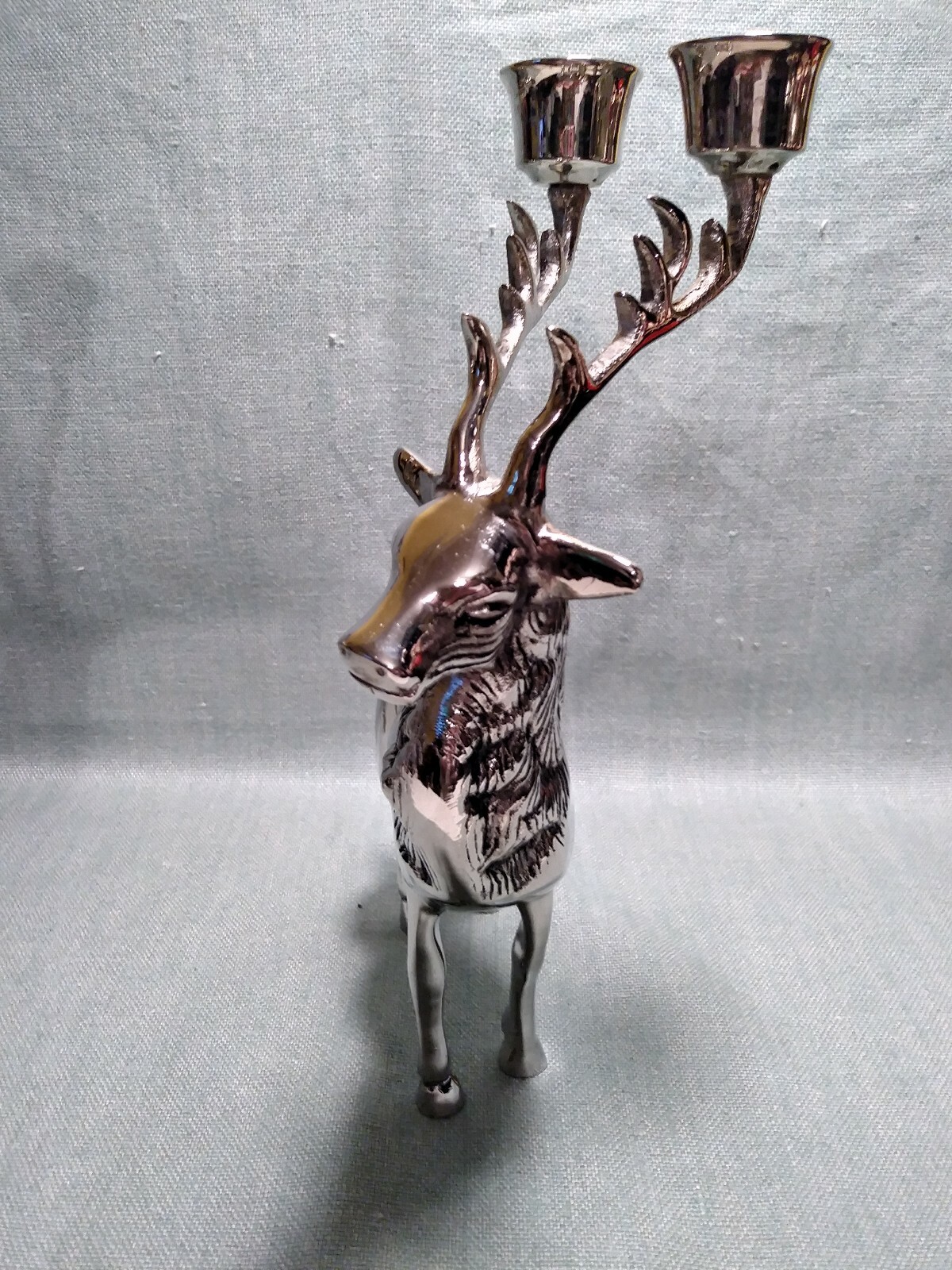 Godinger Silver Plated Reindeer / Stag Candle Holder eBay