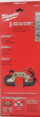 Milwaukee 48-39-0551 Std. / Deep Cut Band Saw Blade 44-7/8 in.10/14 tpi 3 pk.