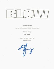 GEORGE JUNG HAND SIGNED 'BLOW' MOVIE FILM SCRIPT COA BOSTON DRUG SMUGGLER PROOF