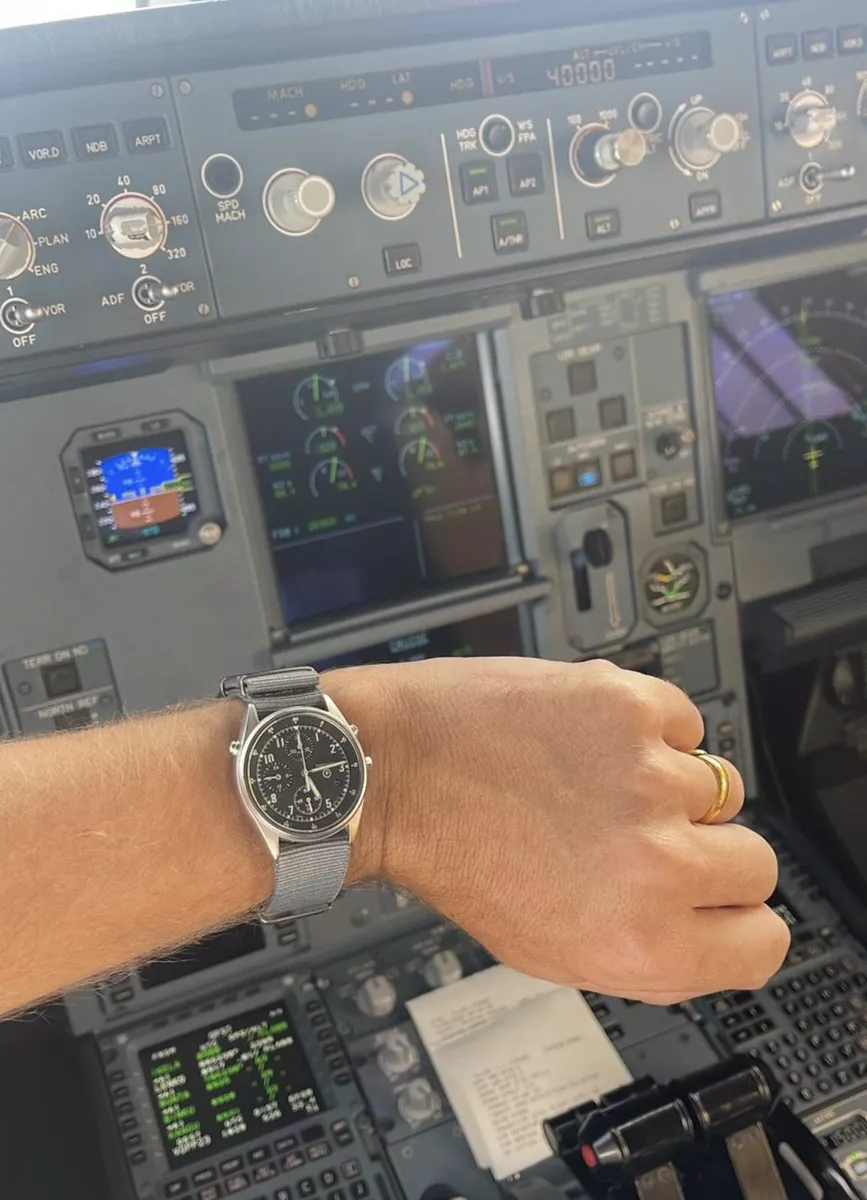 British Military Issued Seiko Generation 2 RAF Pilots Chronograph Watch. 1997