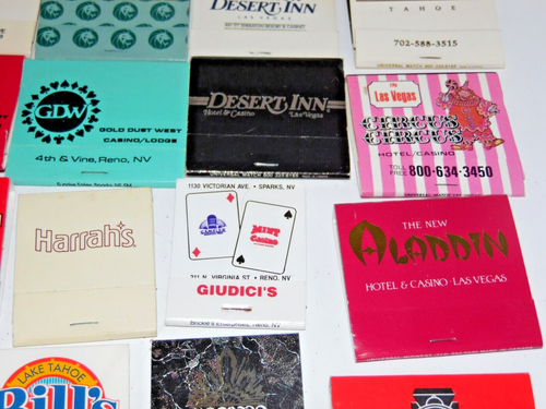 Lot Of 50 Las Vegas/Reno Hotel & Casino Matchbooks Matches Mostly Unstruck (2) - Picture 5 of 11