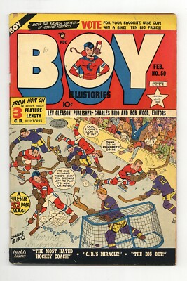 BOY COMICS #50 2.0 CHARLES BIRO COVER ART LEV GLEASON OW PGS 1950