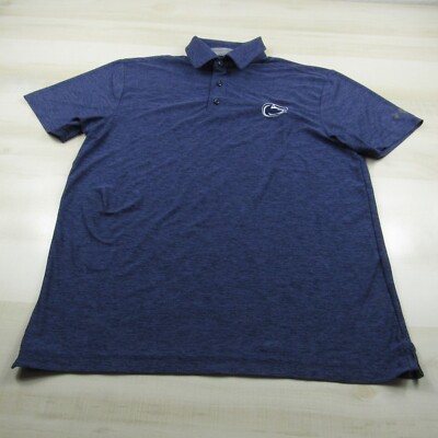 Penn State Nittany Lions Polo Shirt Mens Medium Blue Under