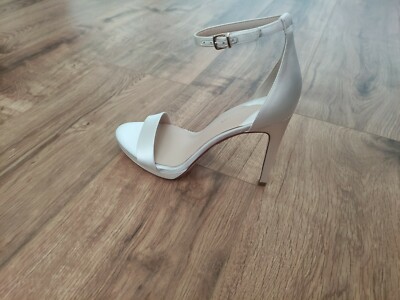 schuhe damen 39 neu mit Absatz Brautschuhe Sommer offen ungetragen weiß 