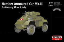 172 Humber Armoured Car Mk.III British Army Attack Hobby Kits 72934 Model kit