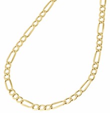 Men Women's Real 18K Gold Filled Tarnish-Free 16 32" Figaro Chain Necklace C139G