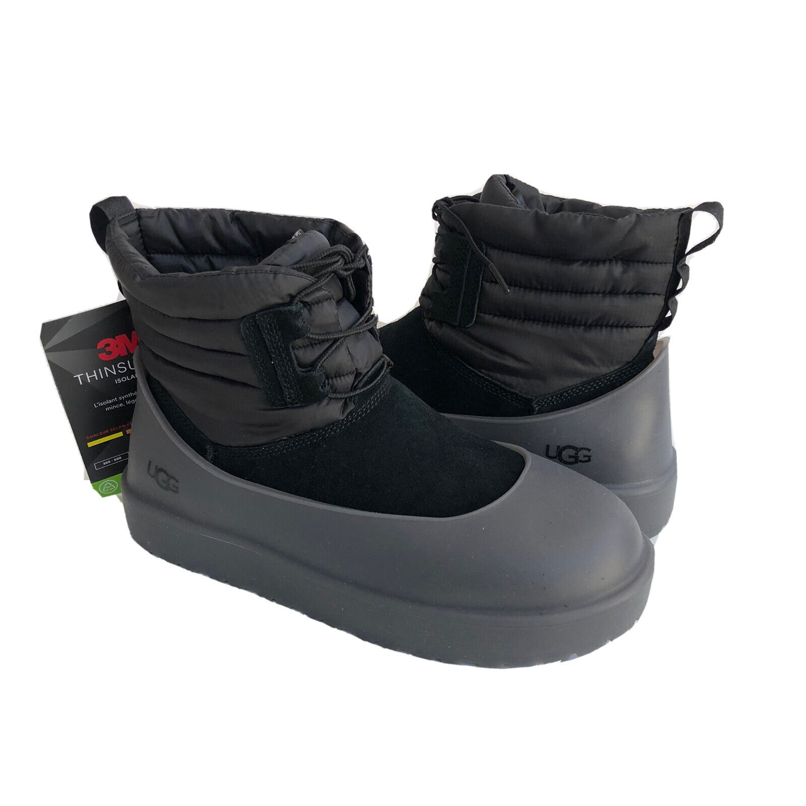 UGG MEN CLASSIC MINI LACE-UP WEATHER BLACK WATERPROOF Boot US 9 / EU 42 / UK 8