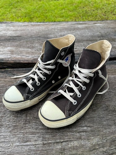 Vintage 80s 90s Converse Chuck Talor Black size 6 made in USA - Picture 2 of 7