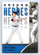 2021 Panini Absolute Corey Seager Unsung Heroes Green Foil Parallel SP Dodgers