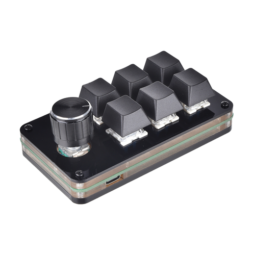 6 Key Mini Keypad With Knob USB DIY Programmable Keyboard OSU Gaming Keyboar BEA - Picture 2 of 5