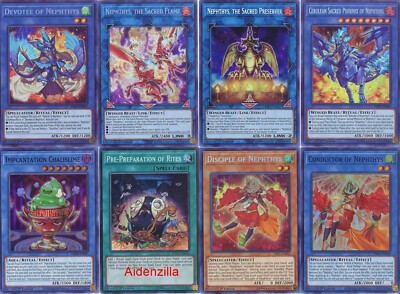 Yugioh Nephthys Ritual Deck - Cerulean Sacred Phoenix Flame Impcantation |  eBay