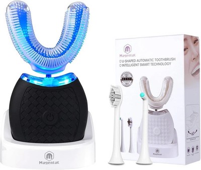 Sani White Ultrasonic Toothbrush, U Shaped Toothbrush Ultrasonic Tooth Cleaner T