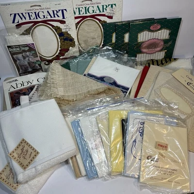 Kreuzstich Stoff Paket 41 verschiedene Farben Zählarten Tischsets Abby Afghan - Bild 1 von 4