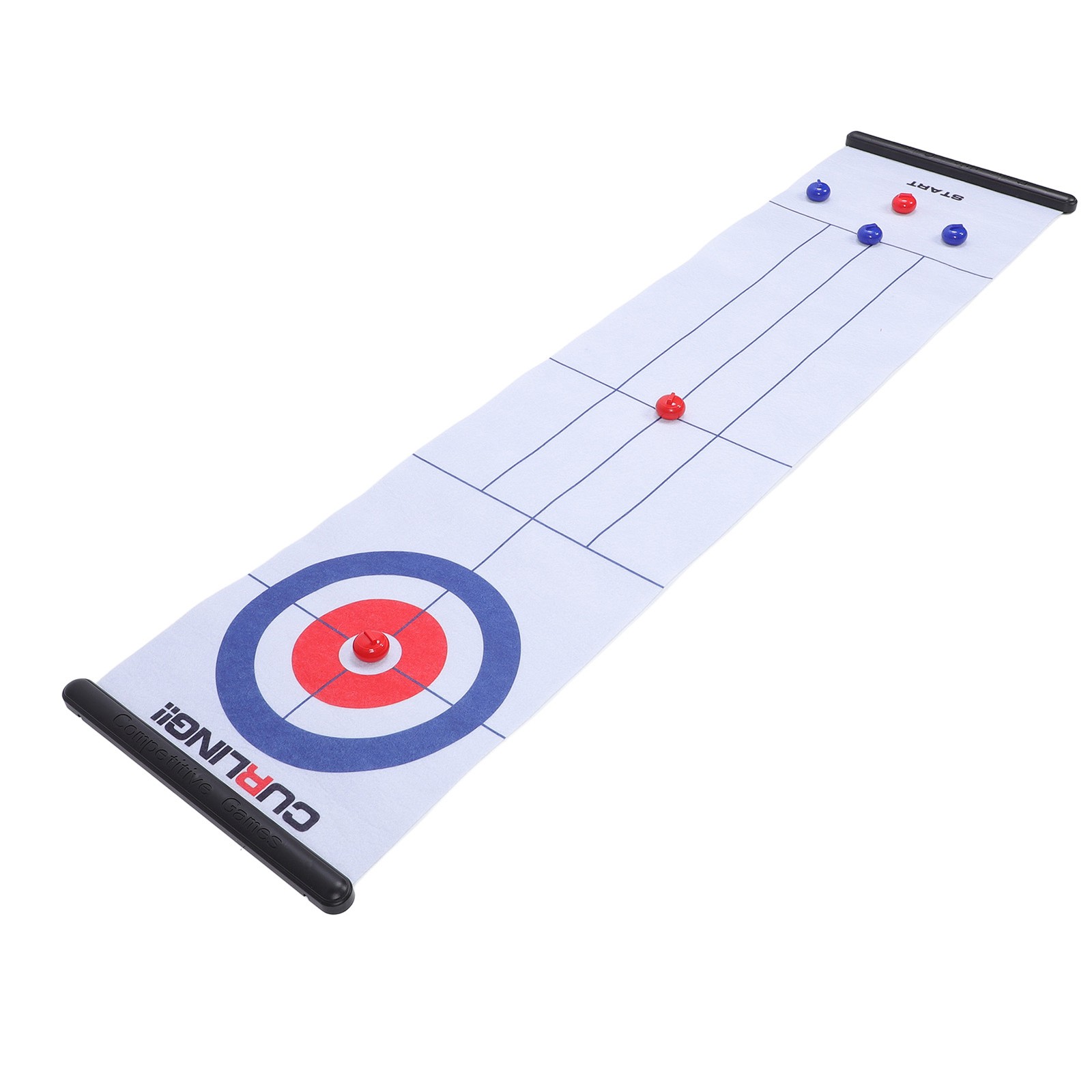 Interactive Tabletop Curling Game Compact Roll Up Toy For Home Family Fun New