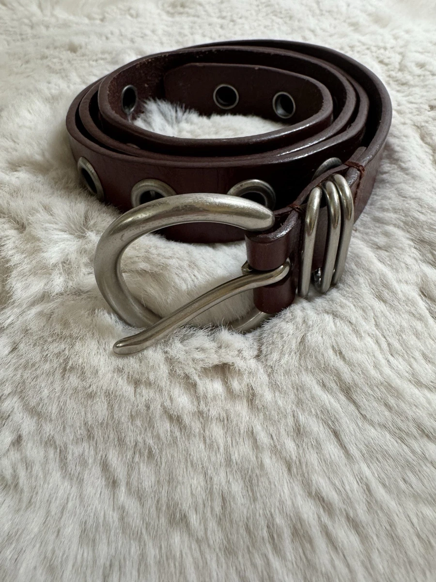 Linea Pelle Wide Gray Leather Waist Belt S Beau Belt main image 2
