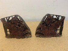 Copper Tjap Cap Chop Stamp Block Artisan Batik Peacock's facing each other