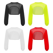 Kids Girls Crop Top Party Tops T-Shirts Tank Tops Workout Dance Festivities