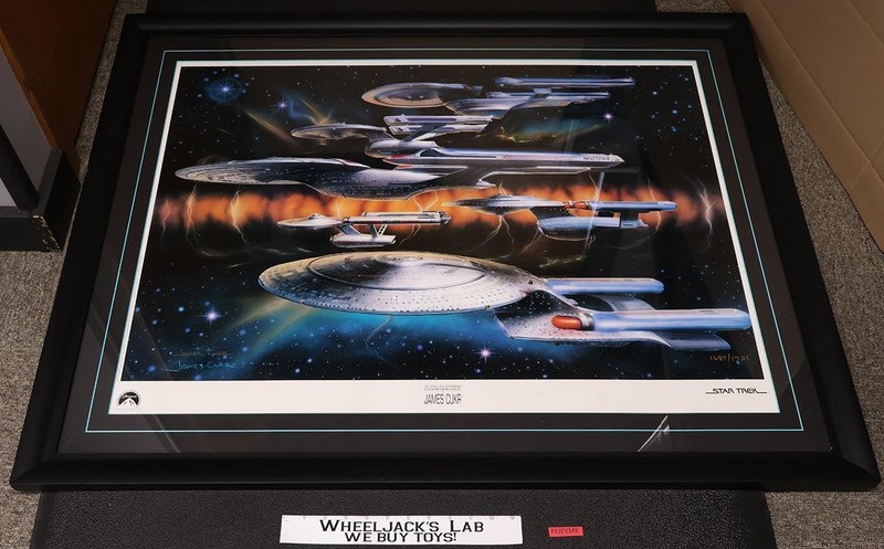 NCC-1701 U.S.S. Enterprise Commemorative by Artist James Cukr Poster 25x34 W/COA