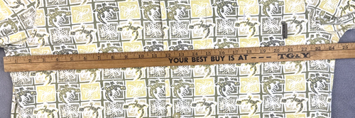 Woolrich Button Down Short Sleeve Palm Gecko Print Yellow Green Large See Desc. - Picture 7 of 13