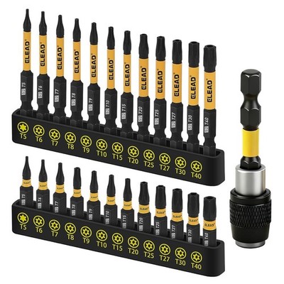 Tamper Proof Torx Bit Set: 25 Pieces T5-T40 Torx Security Bits Set | Torque Star