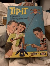 Vintage 1965 Ideal Tip It Balancing Acrobat Skill Board Game Complete