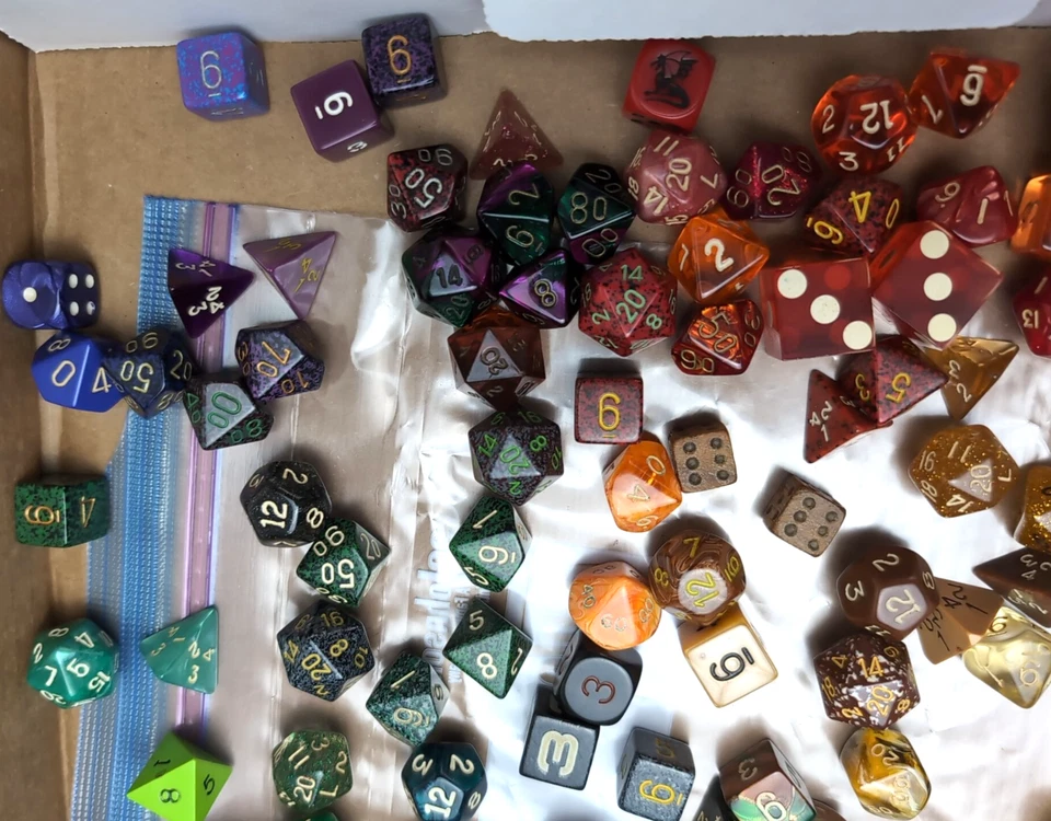DADOS- D&D AD&D- ARMERÍA/Gamescience)/D&G/Chessex- Cristales/Gemas/Mármol- Más de 180 Foto 3 de 4