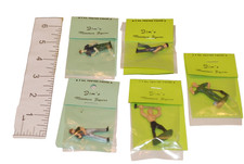 5 Road Worker Figures, O O27 Gauge, USA Made, Stock #655B, Hand Painted, Metal