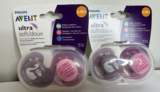 Philips AVENT Ultra Soft Orthodontic 4 Pacifiers 6-18 Months w/sterilizing case
