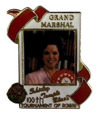 Vintage 100th Tournament of Roses Shirley Temple Black Grand Marshall Enamel Pin