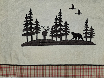 3 Avanti Lodge Woodland Bath towels, nos