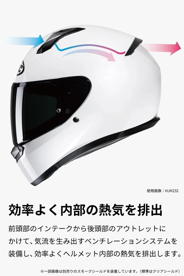 HJC HELMETS Full Face Ventilation Internal Removable C10 Aspa PURPLE L 58-59cm - Изображение 2 из 4