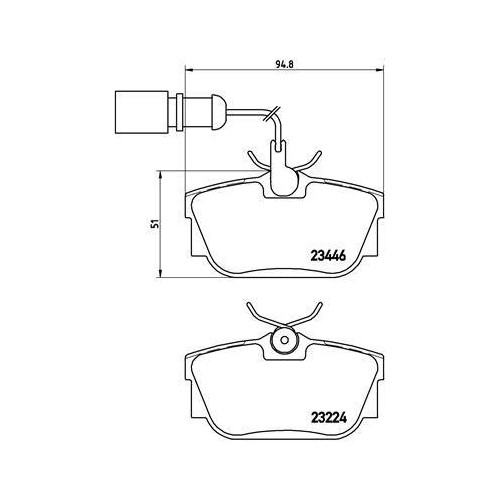 Plaquettes de frein Brembo P85059 Prime Line pour Audi et VW
