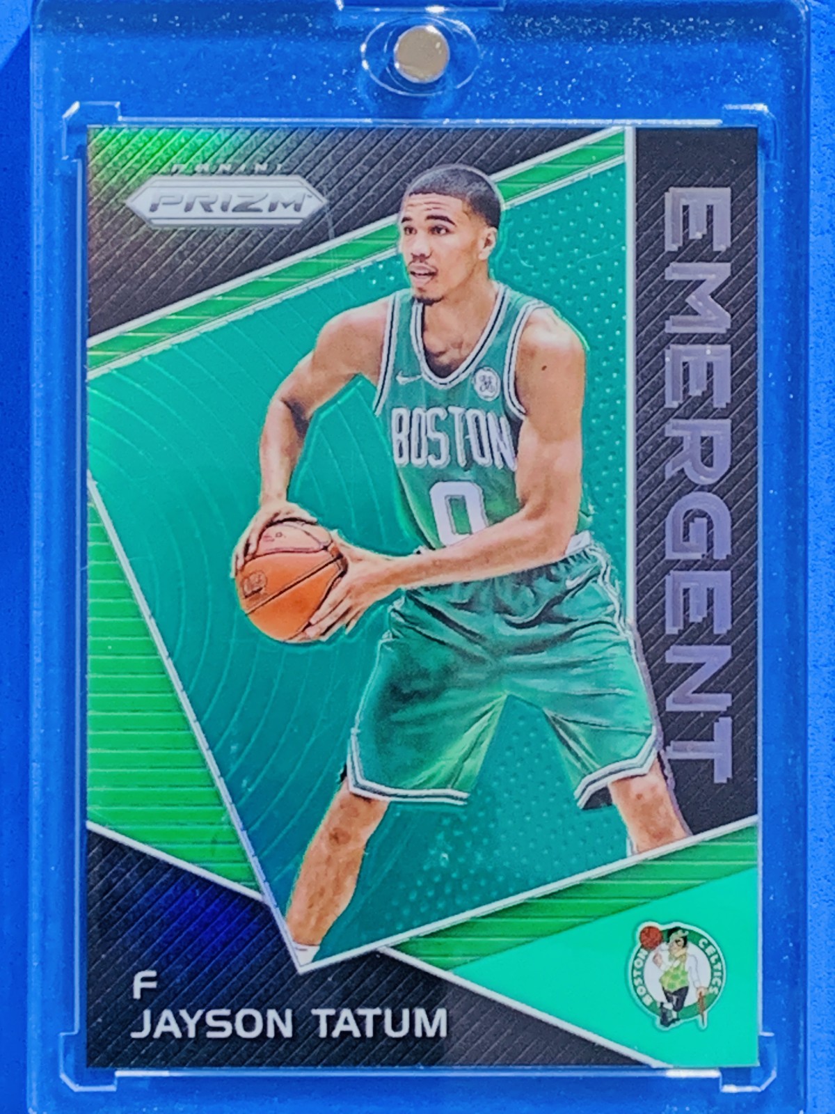 Jayson Tatum 2017-18 Panini Prizm Emergent Prizm Green #EM-JAY Boston Celtics