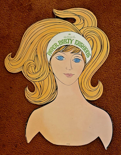 HALLMARK PAPER FASHIONS GIRL Advertising Poster 1967 OWN A PIECE OF 60s HISTORY!