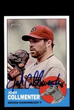 Signed Baseball Card Auto Josh Collmenter 2012 Topps Heritage #34 Diamondbacks