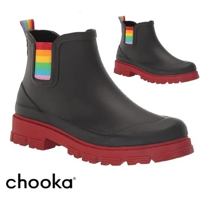 CHOOKA Ladies Waterproof Chelsea Wellington Boots Mucker Wellies Walking Gardening New