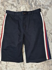 Gucci Men's Chino Shorts Navy Blue Shorts with Stripes Size 46IT - 32 US - 995