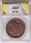 1880-O $1 Morgan Silver Dollar ANACS VF 30 | Micro O