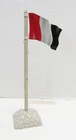 MARX PLAYSET VINTAGE TIN LITHO GERMAN FLAG W/ POLE & BASE BATTLEGROUND ARMY WWII