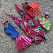 VTG lot Barbie beach clothing Tropical Island accessories sunglasses swim