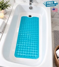 Non Slip Bathtub Mat, 40x16 Extra Long, 200 Suction Cups, Multi-Color Options